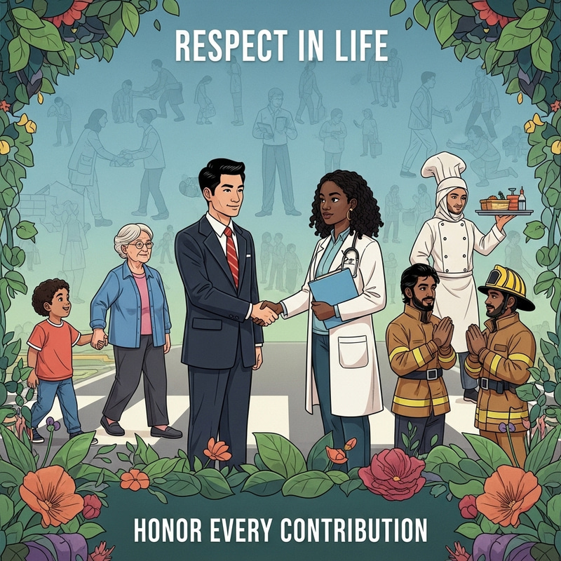 Celebrating Diverse Contributions: Poster Drawing About Respect in Life Celebrating Diverse Contributions: Poster Drawing About Respect in Life