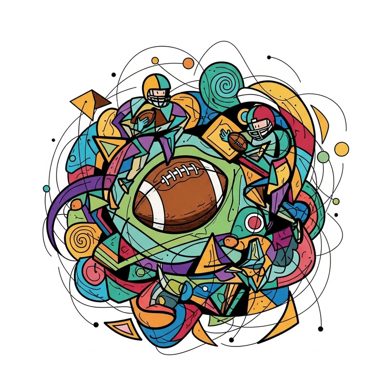 Abstract Interpretation of Football - Geometric Shapes & Lines Abstract Interpretation of Football - Geometric Shapes & Lines