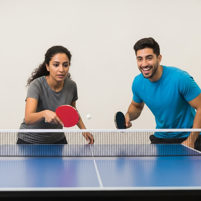Exciting Ping Pong Match: Woman vs Pedro Sánchez
