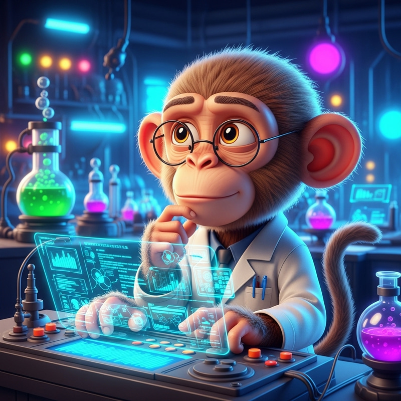 Intelligent Monkey AI Character Intelligent Monkey AI Character