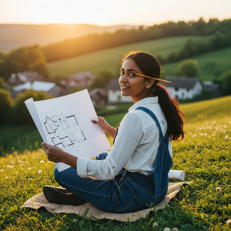 South Asian Female Programmer Creates Unique Home in Rural Village