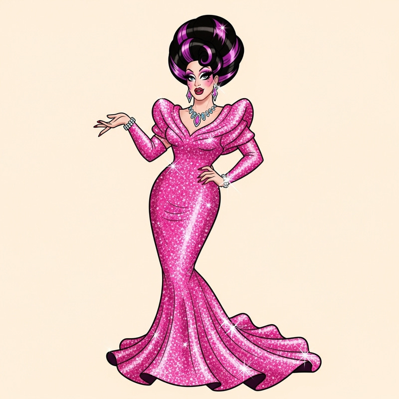 Glamorous Drag Queen Betty Boop in Art Deco Style Glamorous Drag Queen Betty Boop in Art Deco Style