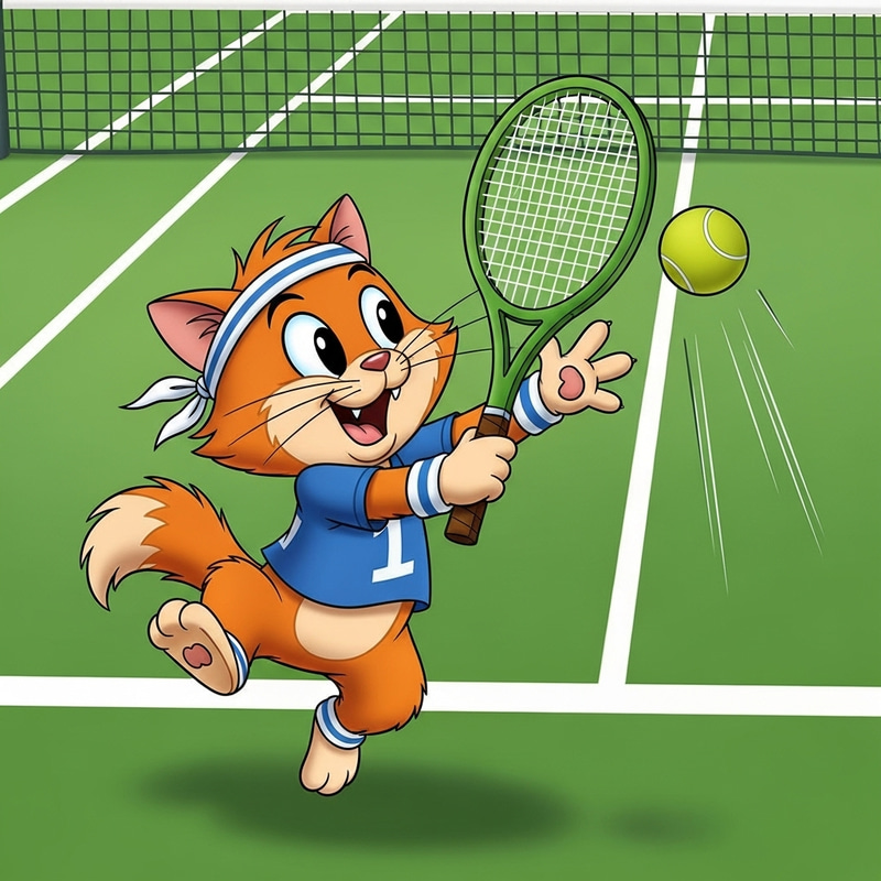 Cartoon Cat Playing Tennis | Fun Tennis Game Cartoon Cat Playing Tennis | Fun Tennis Game
