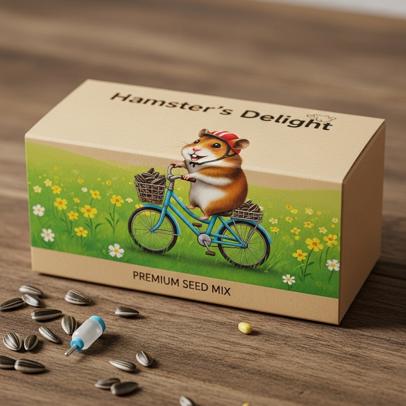 Charming Hamster Bicycle Food Box