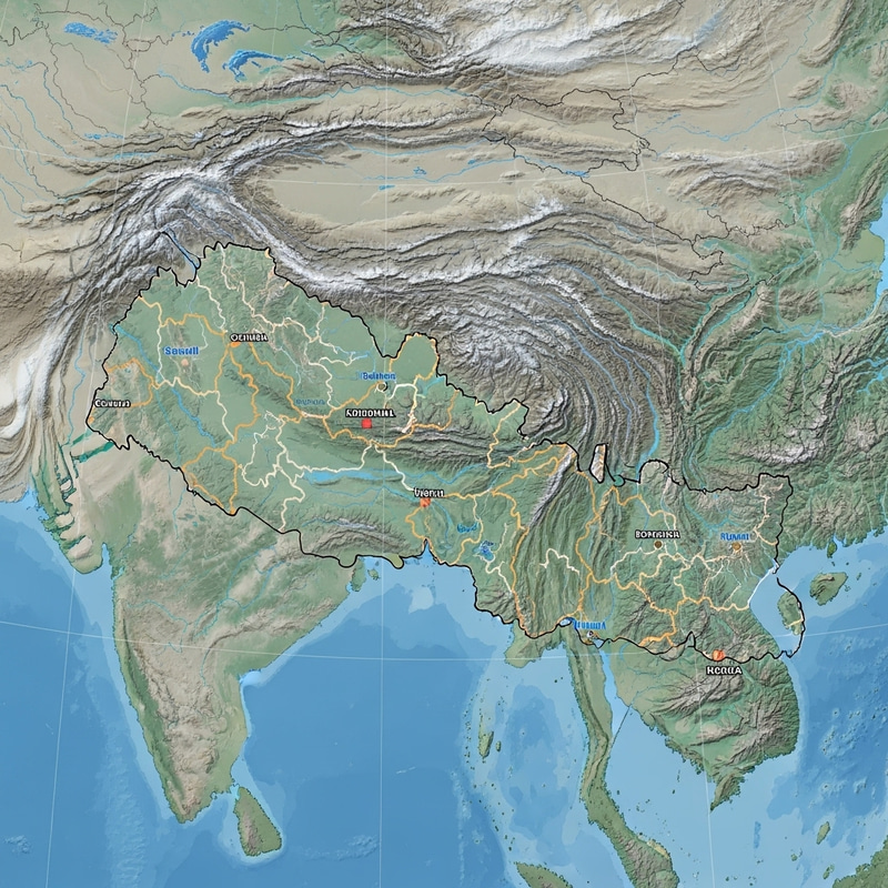 Map of Nepal: Geographic Visualization and Features Map of Nepal: Geographic Visualization and Features