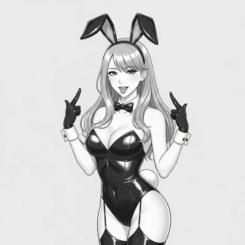 Seductive Bunny Suit | Asian Beauty with Playful Accessories Seductive Bunny Suit | Asian Beauty with Playful Accessories