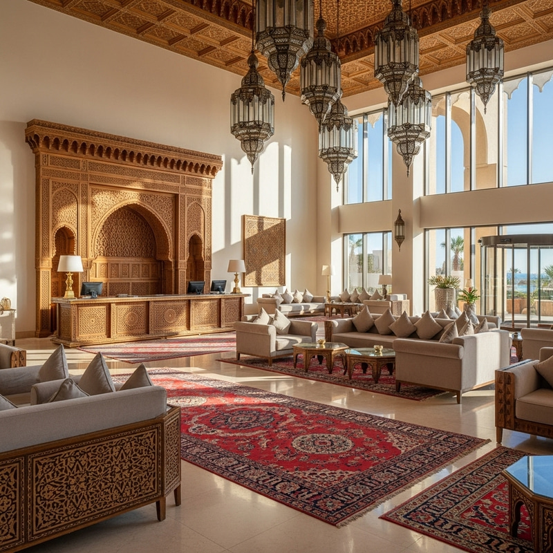 Luxury Dubai & Morocco Inspired Hotel Reception Design Luxury Dubai & Morocco Inspired Hotel Reception Design