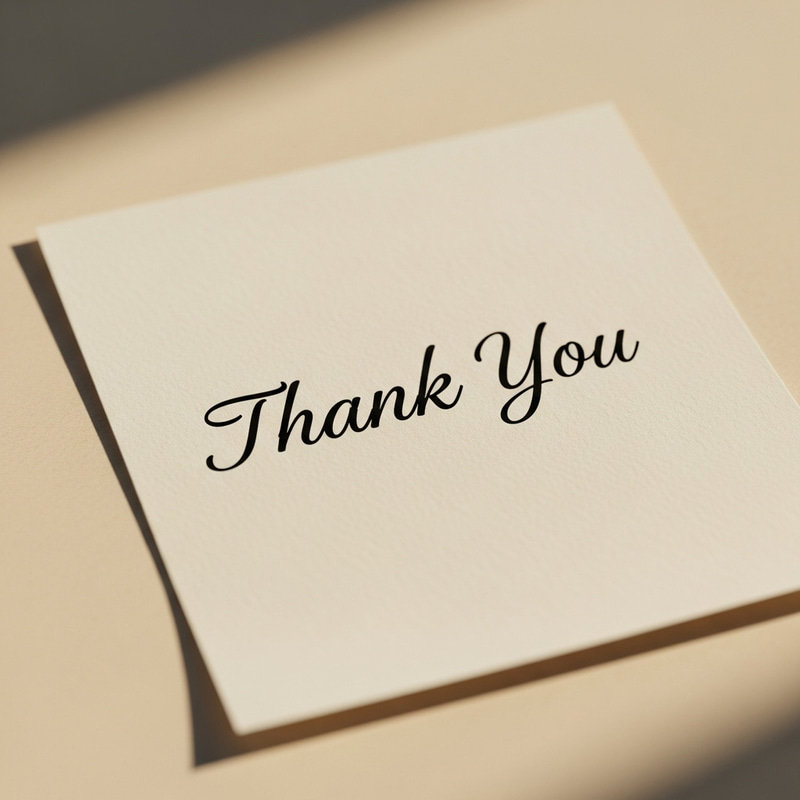 Beautiful 'Thank You' Note for Video Conclusion Beautiful 'Thank You' Note for Video Conclusion