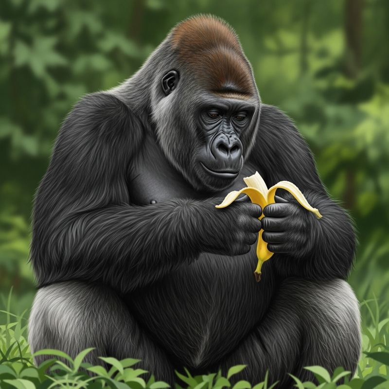 Koko - Adult Female Gorilla in Lush Green Jungle