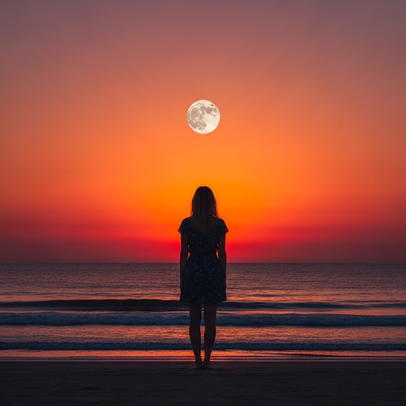 Serene Beach Moonlight Scene | Dreamlike Fine Art Photography Serene Beach Moonlight Scene | Dreamlike Fine Art Photography