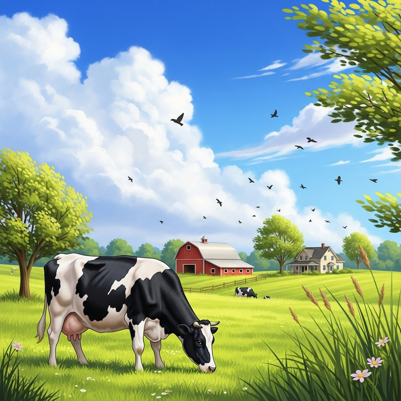 Organic Farm: Milk from Nature's Black and White Cow Organic Farm: Milk from Nature's Black and White Cow