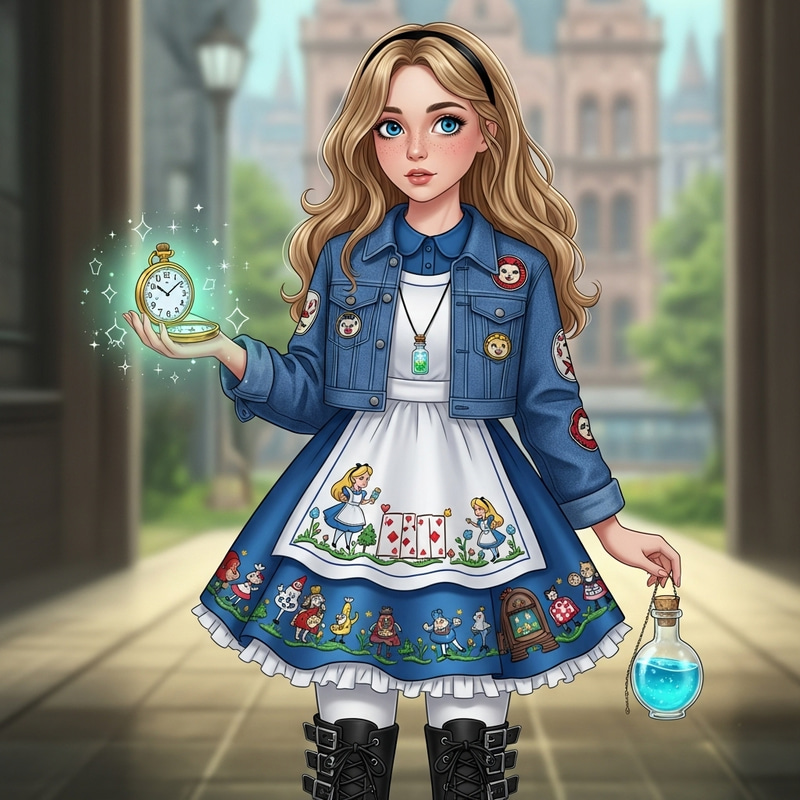 Alice Evergreen: Modern Wonderland Explorer | Curious Aura & Magical Accessories Alice Evergreen: Modern Wonderland Explorer | Curious Aura & Magical Accessories