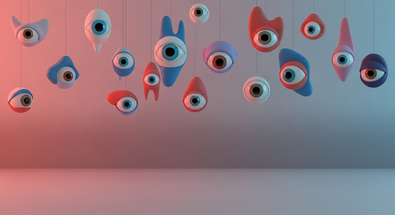Mesmerizing 3D Abstract Eyes Collection Hanging | Intriguing Vision