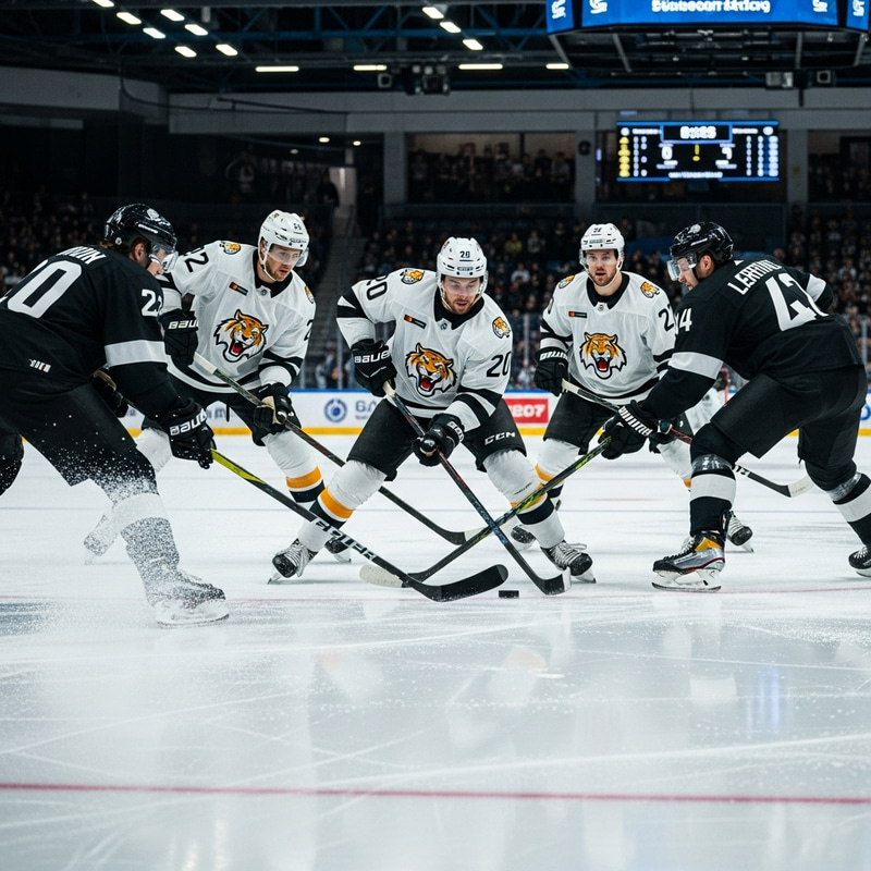 Hockey Dominance: White Team vs. Black Team Showdown Hockey Dominance: White Team vs. Black Team Showdown