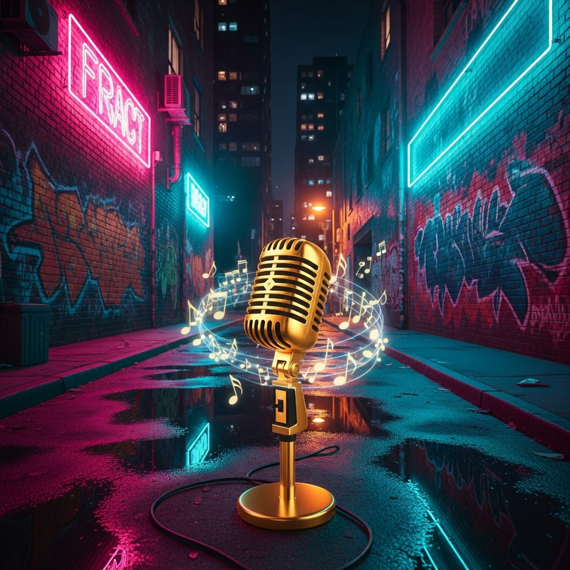 Spotify Trap Song Cover | Urban Neon Alleyway Inspiration
