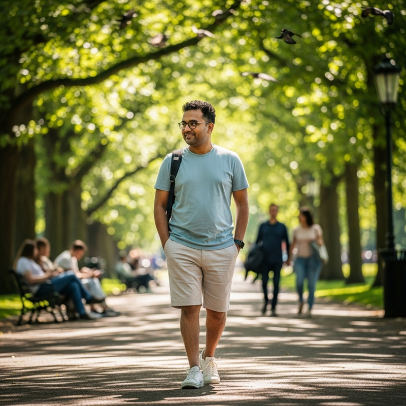 Stylish South Asian Gay Man in Park | Company Name Stylish South Asian Gay Man in Park | Company Name