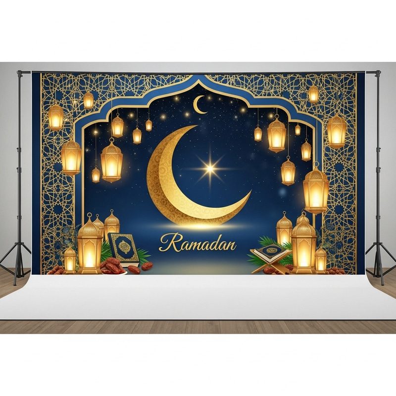 Ramadan Studio Backdrop | Enchanting Holy Month Scene Ramadan Studio Backdrop | Enchanting Holy Month Scene