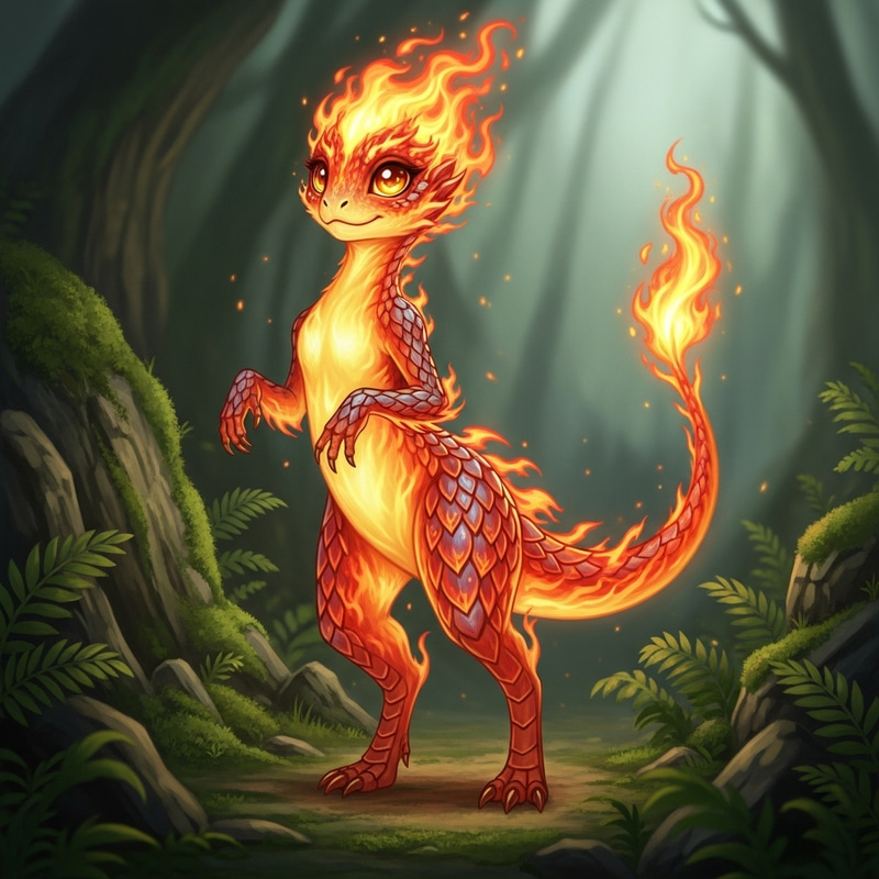 Graceful Feminine Pyre Creature Graceful Feminine Pyre Creature