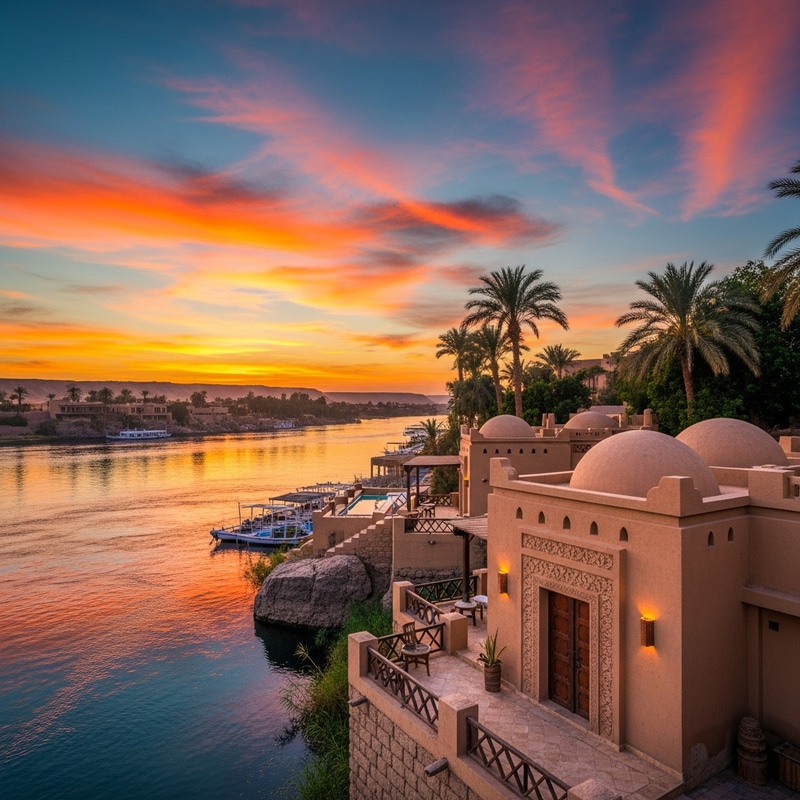 Luxury Nile Sunset View - Nubian Culture Inspired Luxury Nile Sunset View - Nubian Culture Inspired