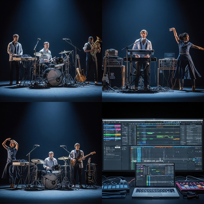 Futuristic Integrated Electronic and Live Music Theatre Performance