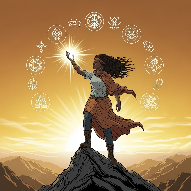 Empowerment on Mountain Peak | Strength and Unity Empowerment on Mountain Peak | Strength and Unity