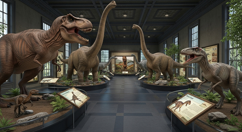 Exploring 3D Natural History Museum with Dinosours