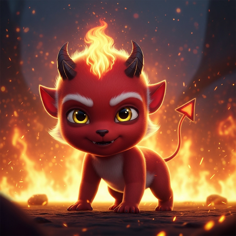 Adorable Baby Devil: Mischief and Charm Adorable Baby Devil: Mischief and Charm
