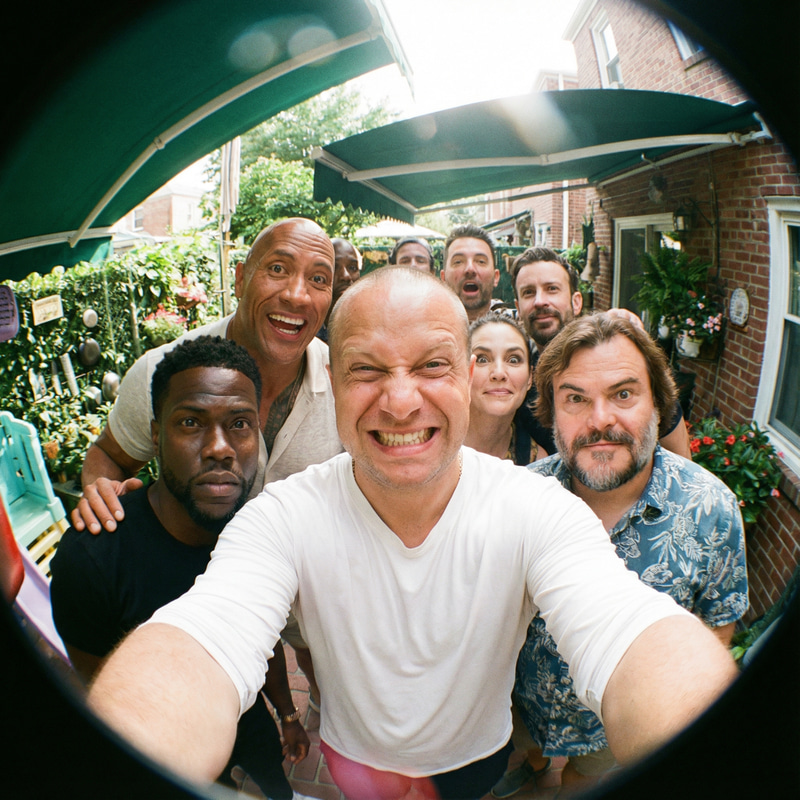 Fisheye 360-Degree Selfie with Celebrities
