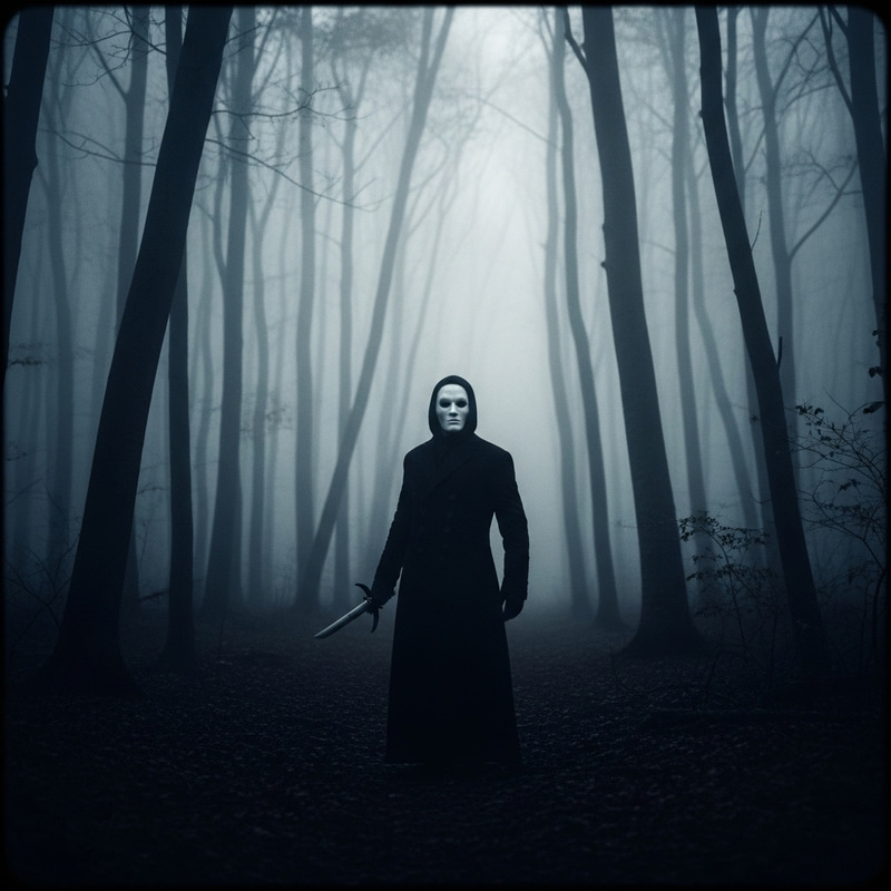 Mysterious Masked Figure in Dark Forest | Captivating Suspense Mysterious Masked Figure in Dark Forest | Captivating Suspense