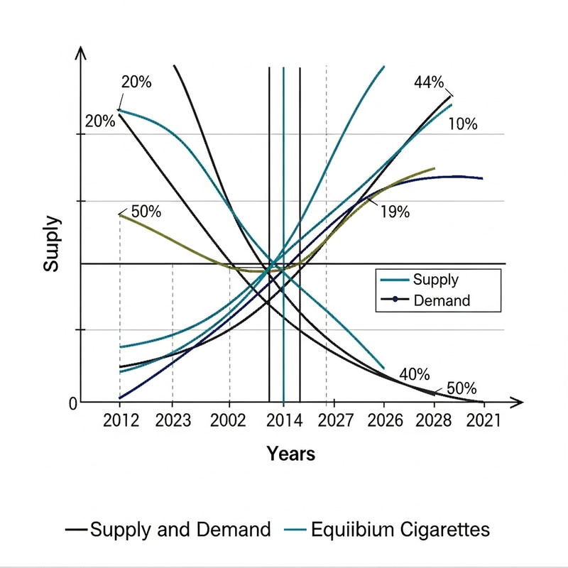 Cigarette Supply & Demand Graph Trends Over Years