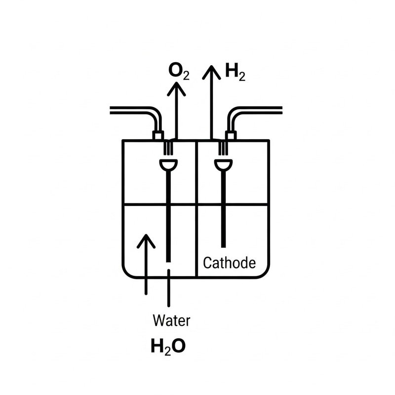 Electrolyzer Symbol Illustration Electrolyzer Symbol Illustration