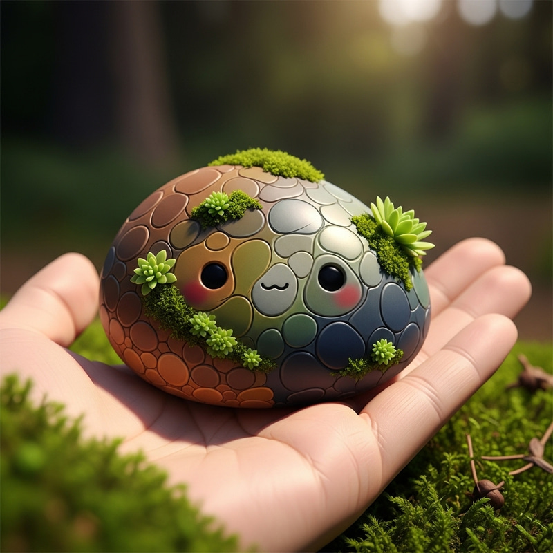 Adorable Rock with Vibrant Patterns - Natural Beauty Adorable Rock with Vibrant Patterns - Natural Beauty