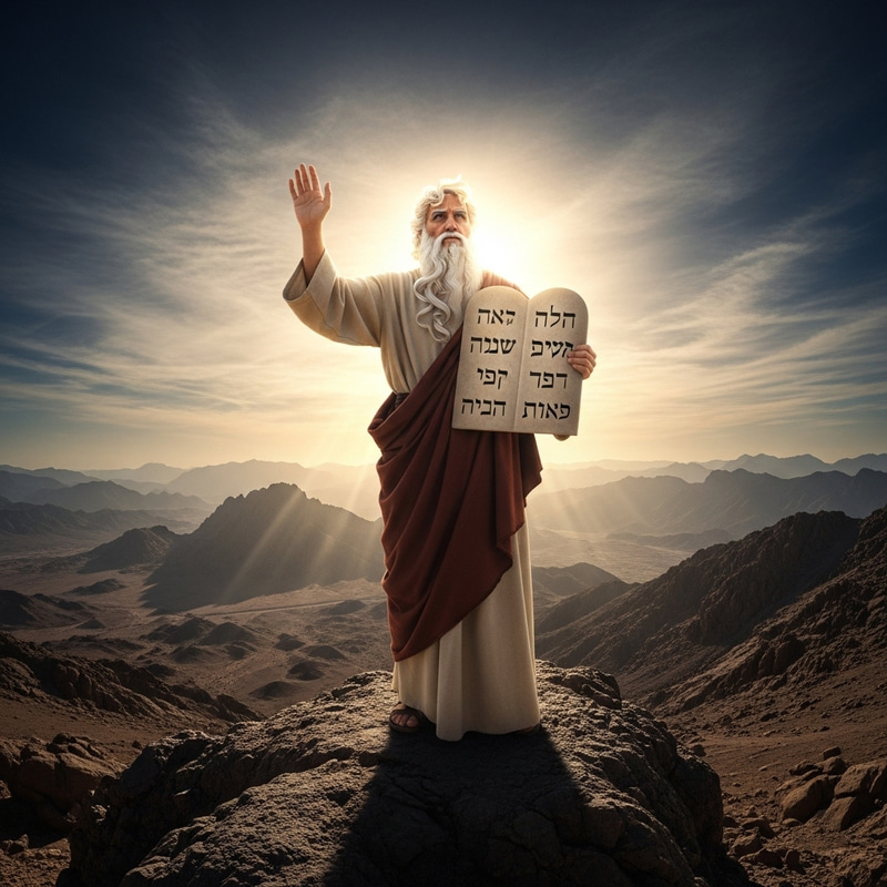 Prophet Moses on Mountain | Biblical Art