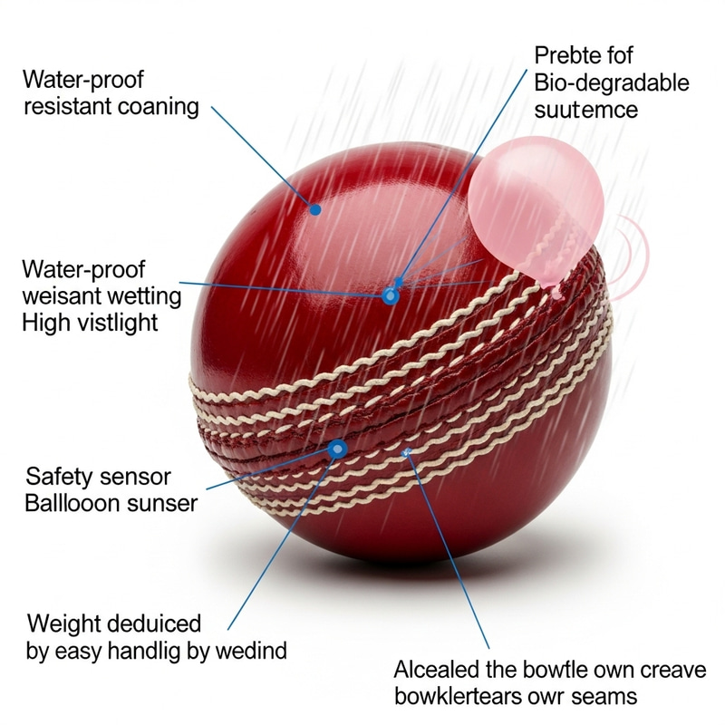 Revolutionary Eco-Friendly Cricket Ball with Safety Features Revolutionary Eco-Friendly Cricket Ball with Safety Features