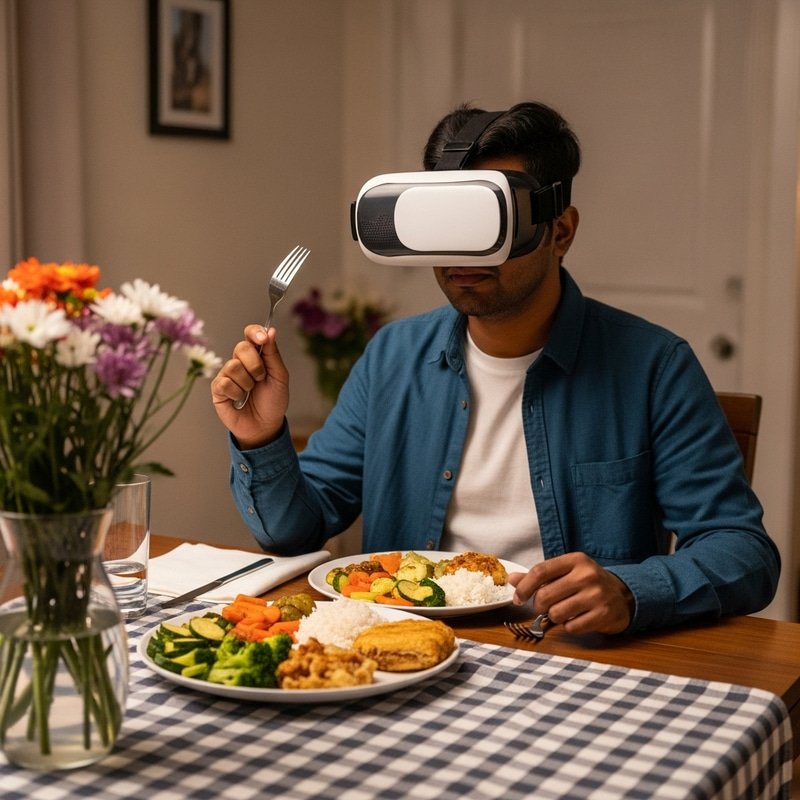 Virtual Reality Dining Experience with South Asian Cuisine