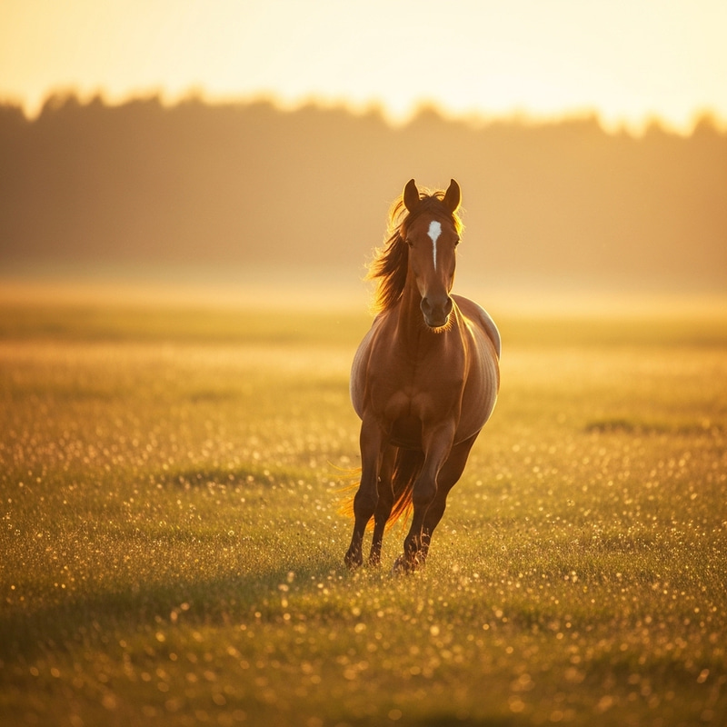 Majestic Horse Galloping in Sunlit Meadow | Golden-Hour Equine Beauty Majestic Horse Galloping in Sunlit Meadow | Golden-Hour Equine Beauty