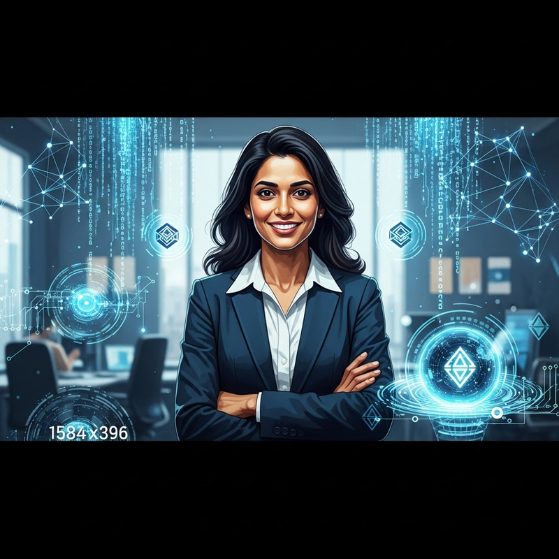 Web3 Recruitment Banner - Professional Businesswoman