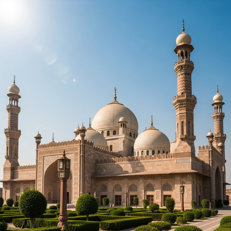 Royal Islamic Mosque in Bright Daylight | Architectural Masterpiece