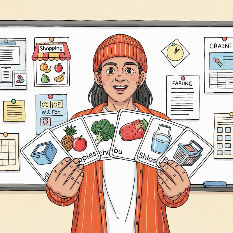 Interactive Shopping Lesson Flashcards for Learning Interactive Shopping Lesson Flashcards for Learning