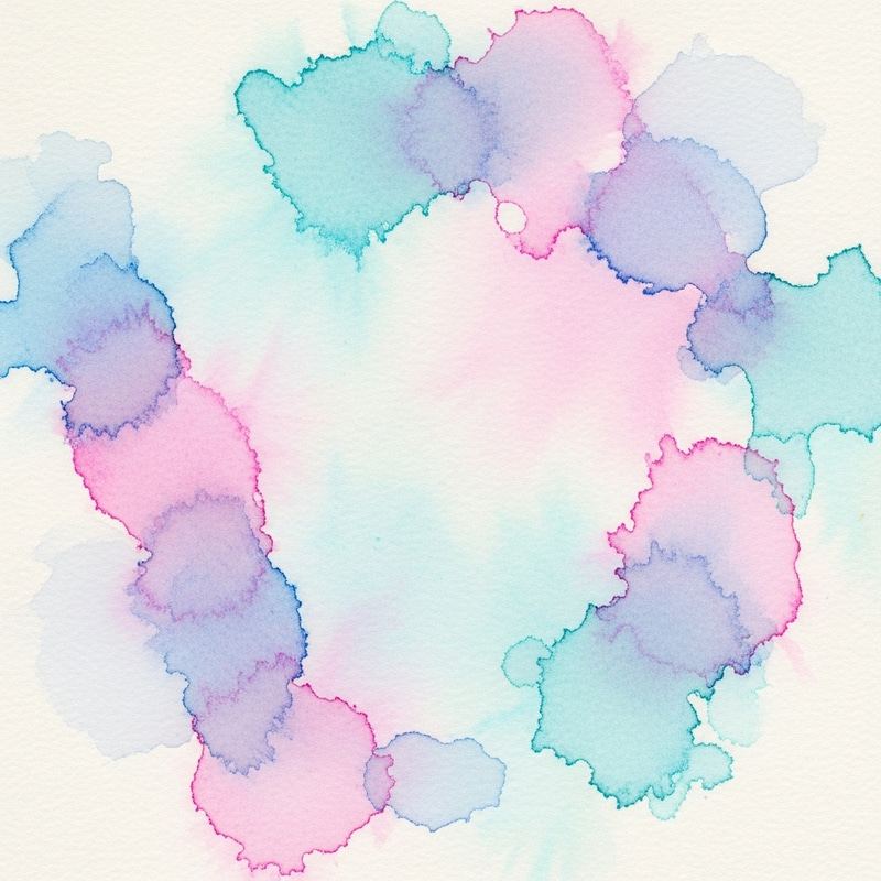 Pastel Watercolor Splotches in Blue, Pink & Purple Pastel Watercolor Splotches in Blue, Pink & Purple