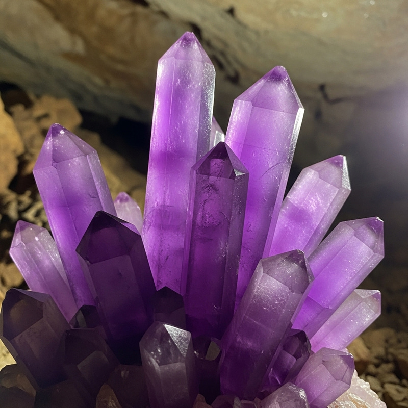 Elongated Purple Crystals - Stunning Collection
