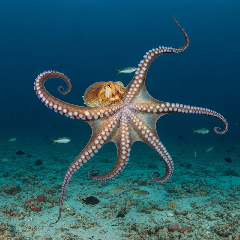 Colorful Octopus in Deep Ocean | Majestic Beauty Displayed