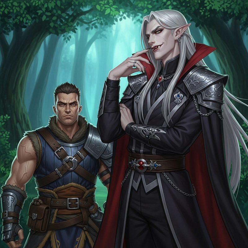 Astarion and Tav - Mystical Forest Encounter Astarion and Tav - Mystical Forest Encounter