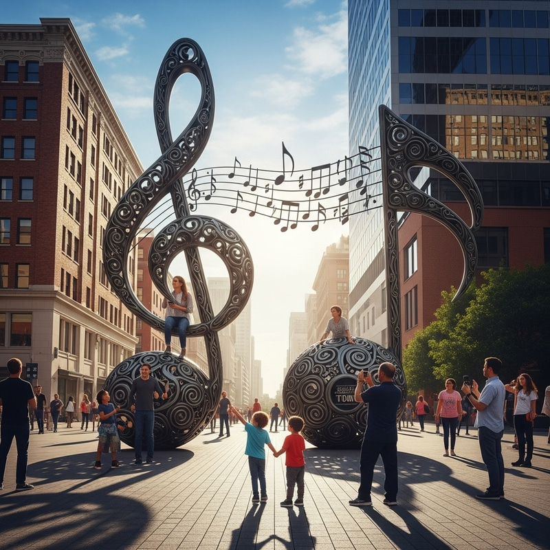 Two Tons of Music: A City’s Melodic Art Installation Two Tons of Music: A City’s Melodic Art Installation