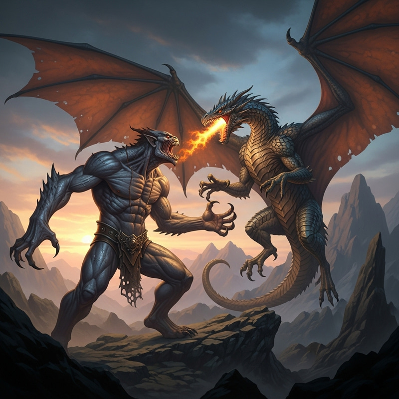 Monstrous Beast vs Dragon