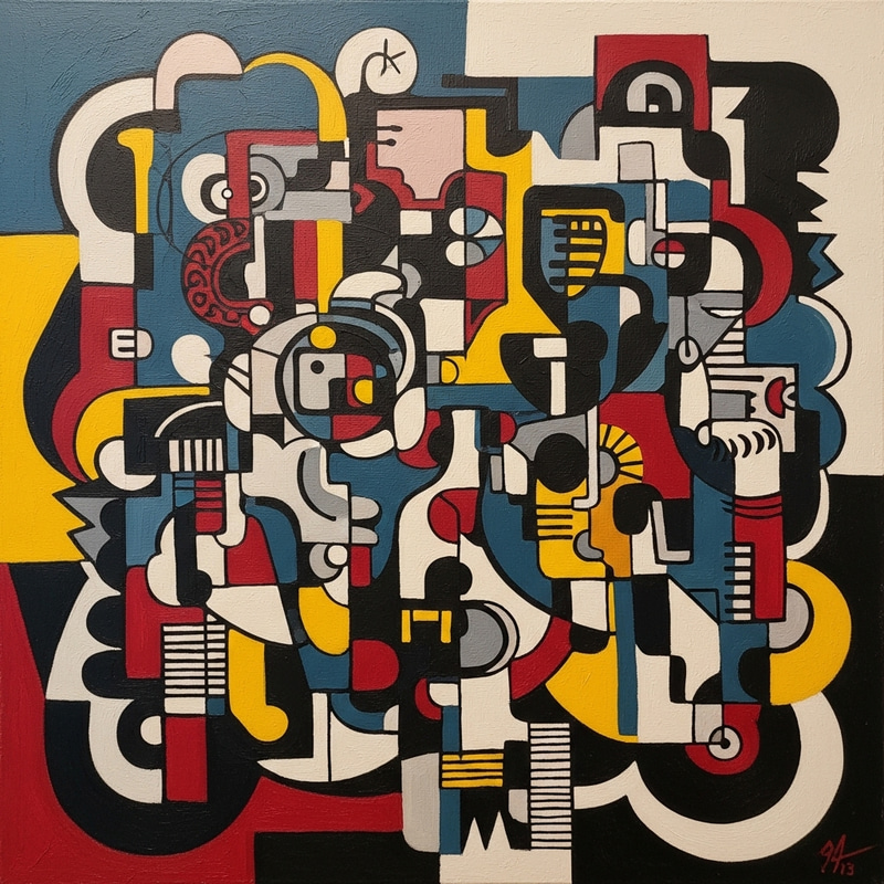 Abstract Art Masterpiece Influenced by Early 20th Century Artists Abstract Art Masterpiece Influenced by Early 20th Century Artists