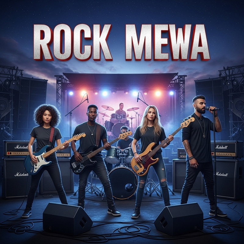 Dynamic Rock Band Concert Poster Design Dynamic Rock Band Concert Poster Design