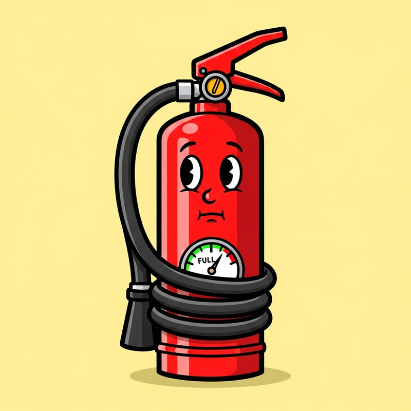 Cartoon Fire Extinguisher Illustration