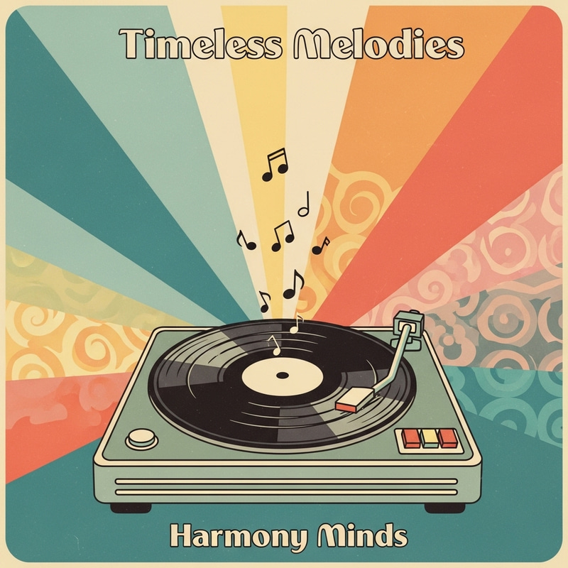Vintage Album Cover Design - Timeless Melodies Vintage Album Cover Design - Timeless Melodies