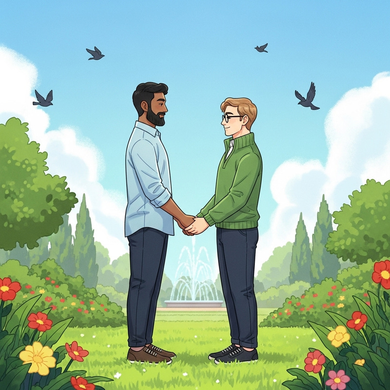 Romantic Moments in a Park: A Same-Sex Love Story Romantic Moments in a Park: A Same-Sex Love Story